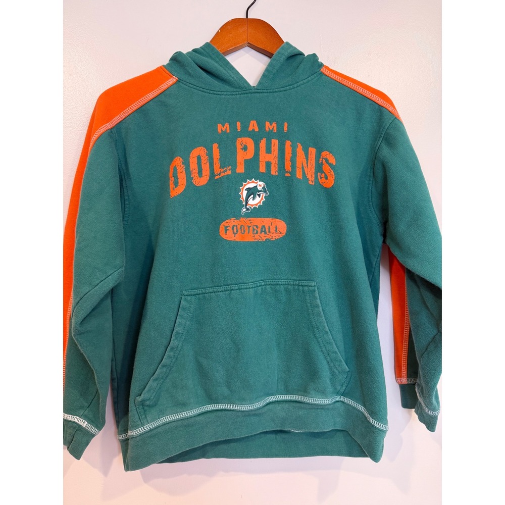 Youth Miami Dolphins NFL Hoodie Sweatshirt XXL 18 Football Sports‎ Fans Logo